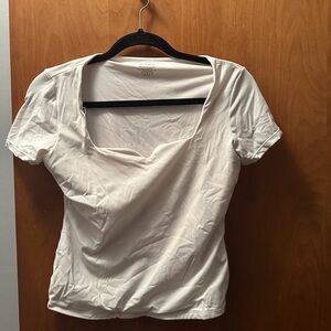 Women's White Short Sleeve Top